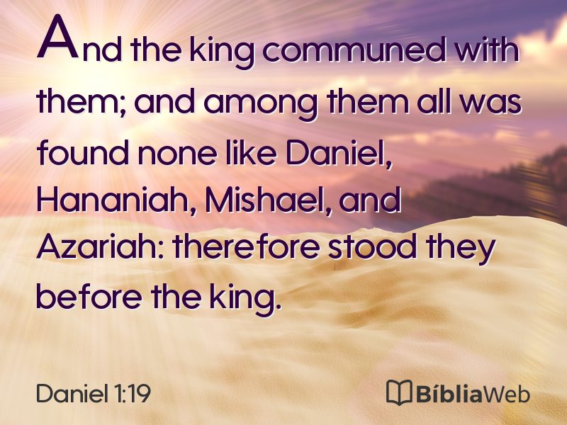 Daniel 1:19 em imagem para compartilhar