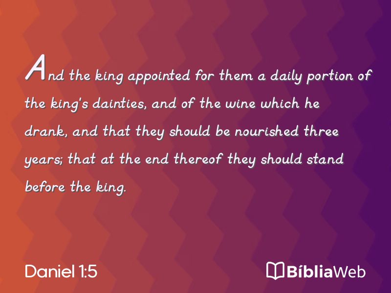 Daniel 1:5 em imagem para compartilhar