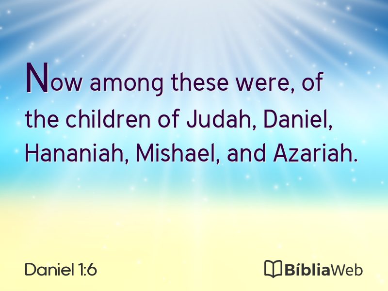 Daniel 1:6 em imagem para compartilhar