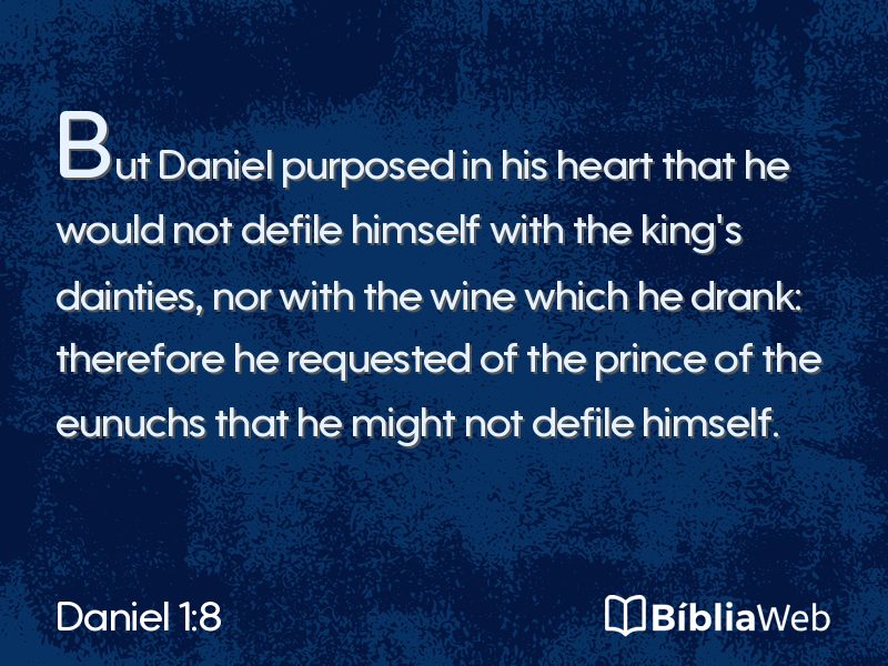 Daniel 1:8 em imagem para compartilhar