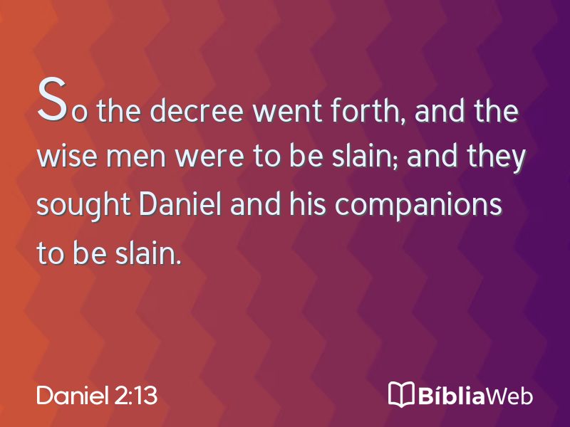 Daniel 2:13 em imagem para compartilhar