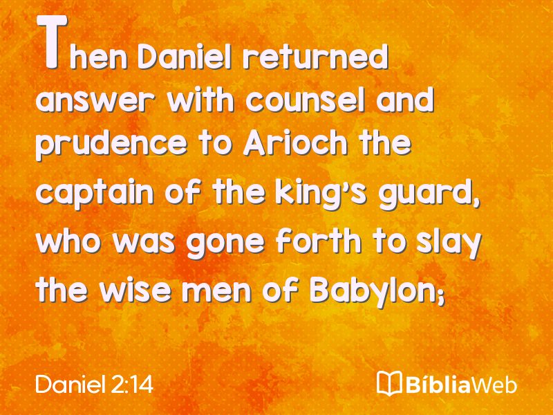 Daniel 2:14 em imagem para compartilhar