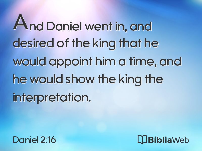 Daniel 2:16 em imagem para compartilhar