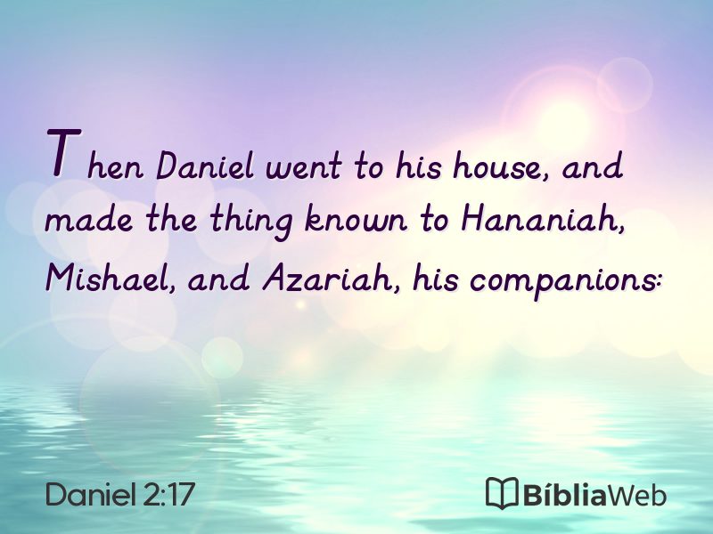 Daniel 2:17 em imagem para compartilhar