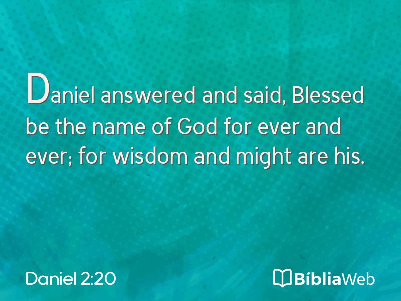 Daniel 2:20 em imagem para compartilhar
