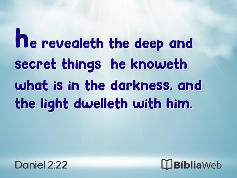 Daniel 2:22 em imagem para compartilhar