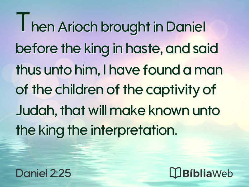 Daniel 2:25 em imagem para compartilhar