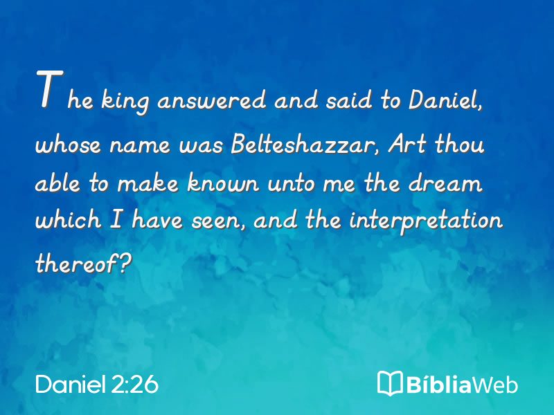 Daniel 2:26 em imagem para compartilhar