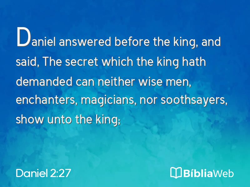 Daniel 2:27 em imagem para compartilhar