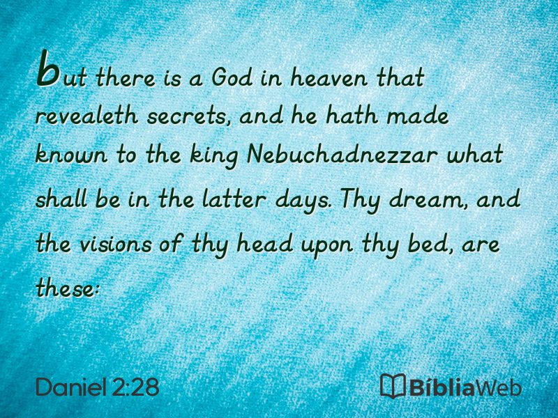 Daniel 2:28 em imagem para compartilhar