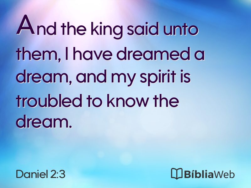 Daniel 2:3 em imagem para compartilhar