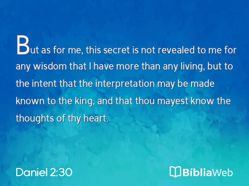 Daniel 2:30 em imagem para compartilhar