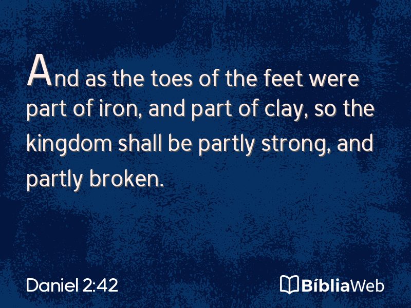 Daniel 2:42 em imagem para compartilhar