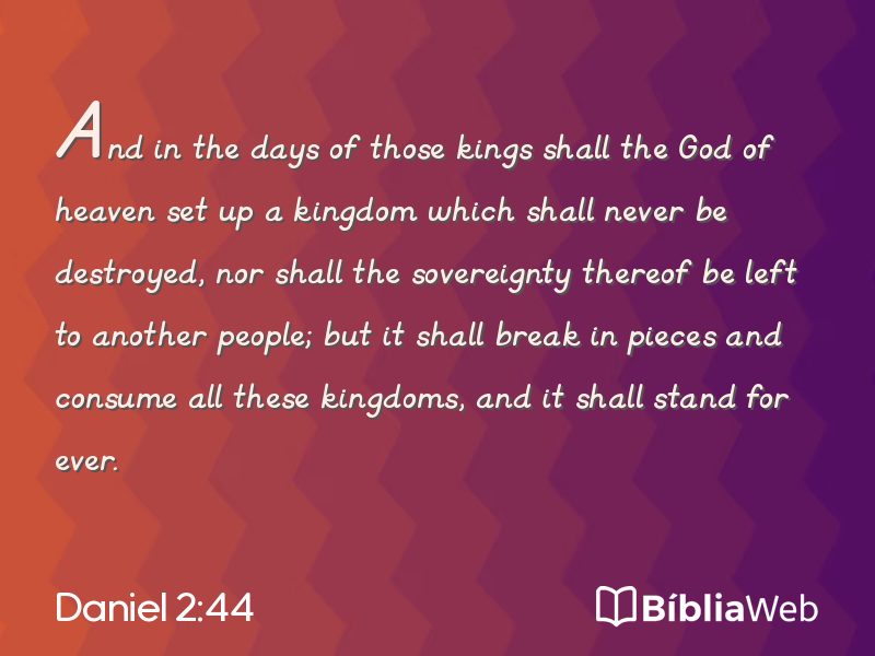 Daniel 2:44 em imagem para compartilhar