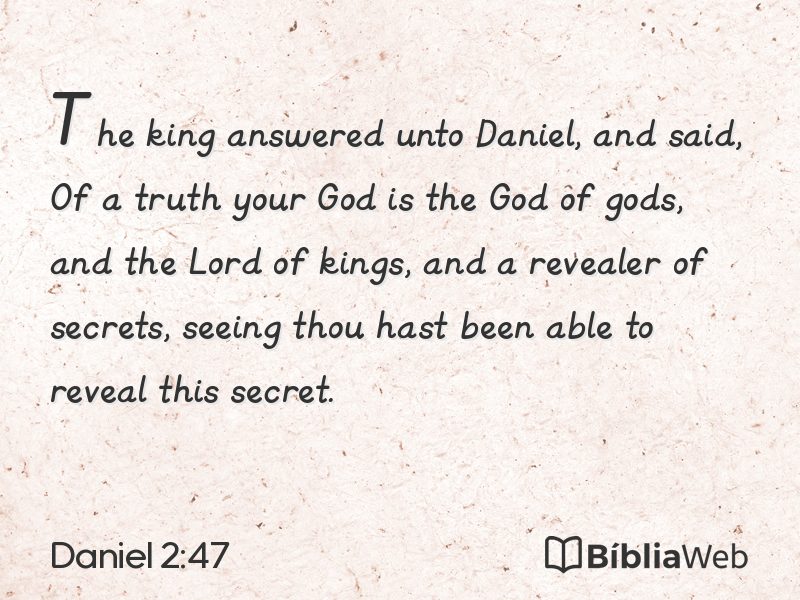Daniel 2:47 em imagem para compartilhar