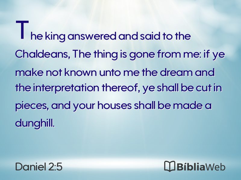 Daniel 2:5 em imagem para compartilhar