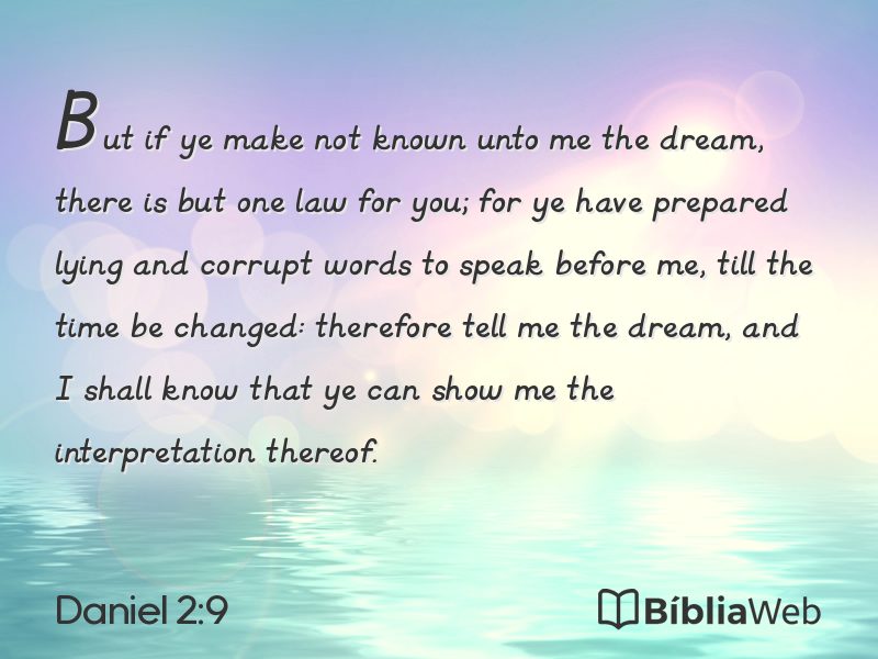 Daniel 2:9 em imagem para compartilhar
