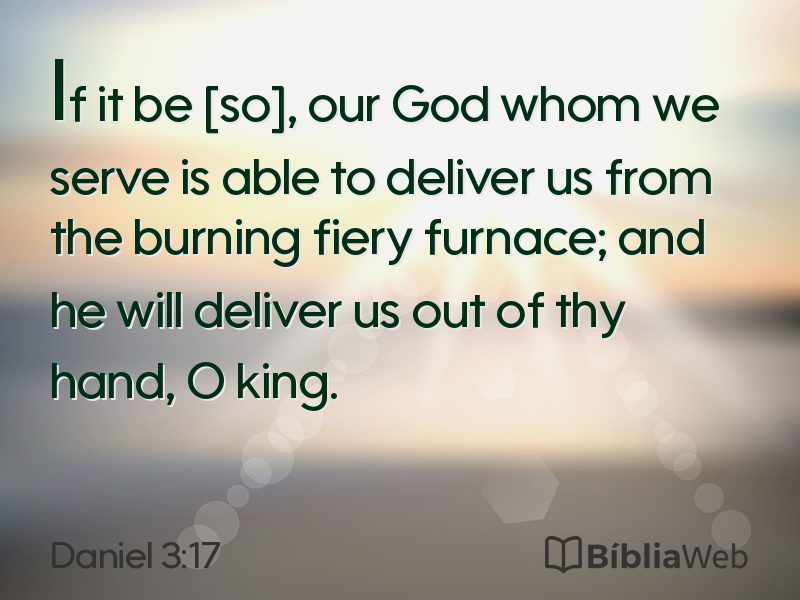 Daniel 3:17 em imagem para compartilhar