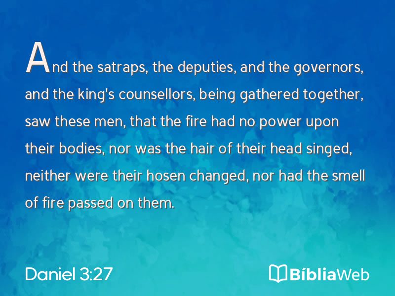 Daniel 3:27 em imagem para compartilhar