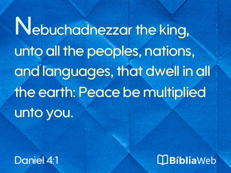 Daniel 4:1 em imagem para compartilhar