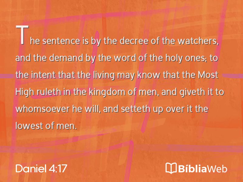 Daniel 4:17 em imagem para compartilhar