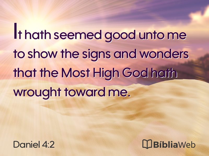 Daniel 4:2 em imagem para compartilhar