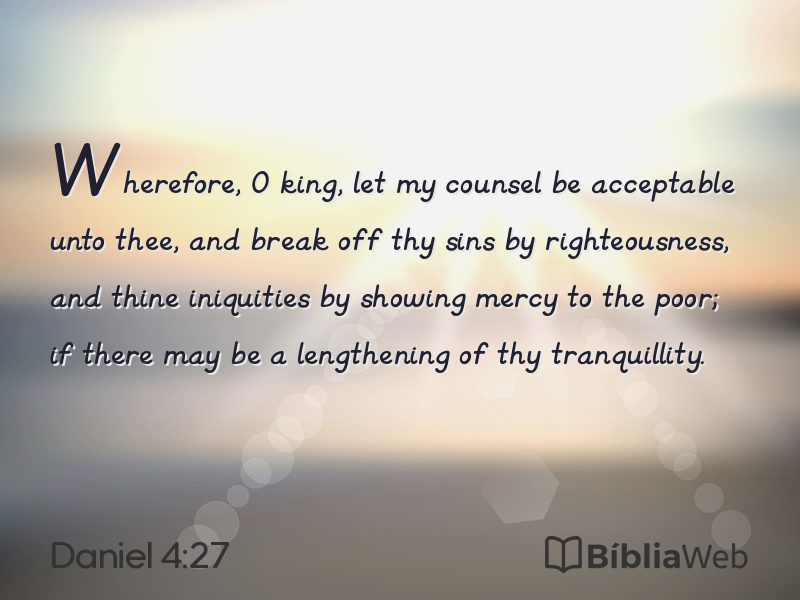 Daniel 4:27 em imagem para compartilhar