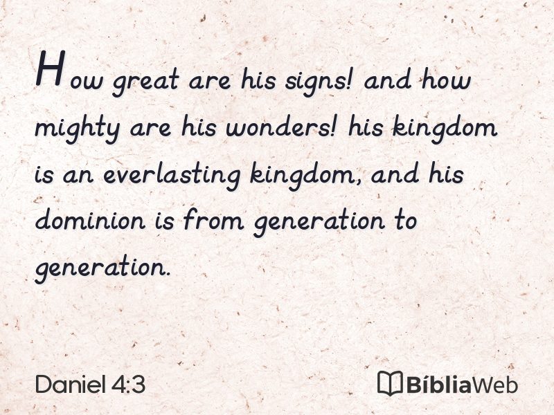 Daniel 4:3 em imagem para compartilhar