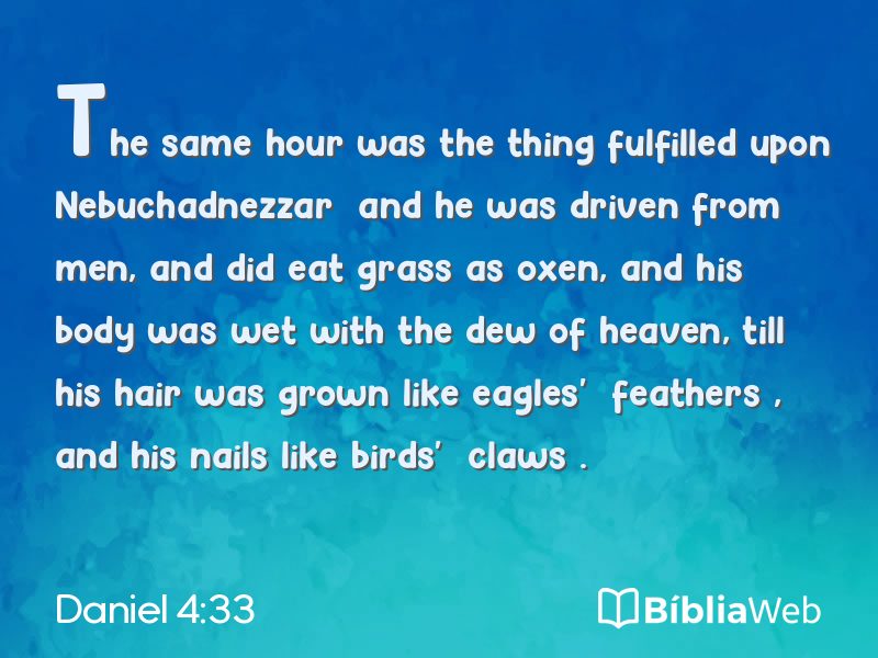 Daniel 4:33 em imagem para compartilhar