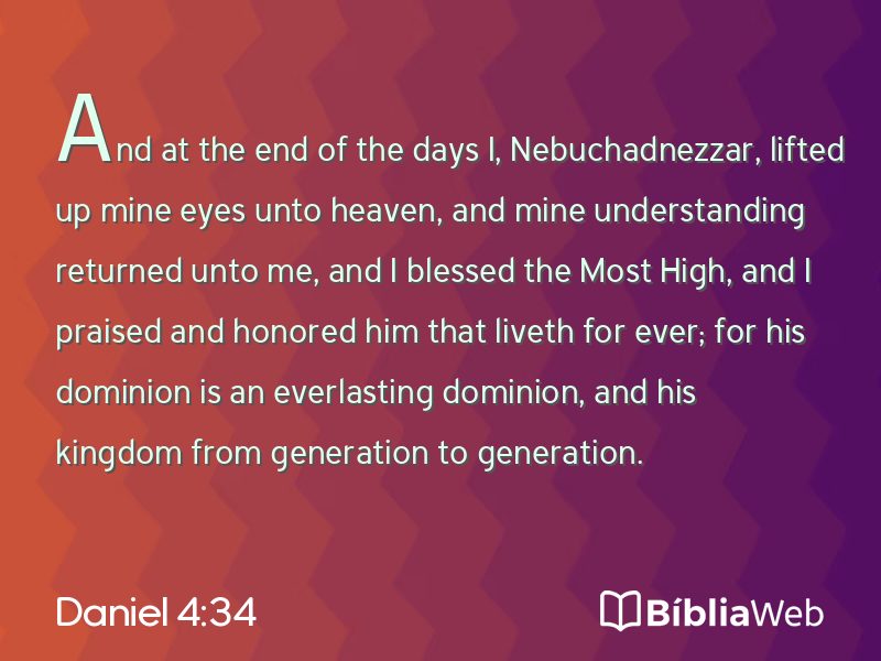 Daniel 4:34 em imagem para compartilhar