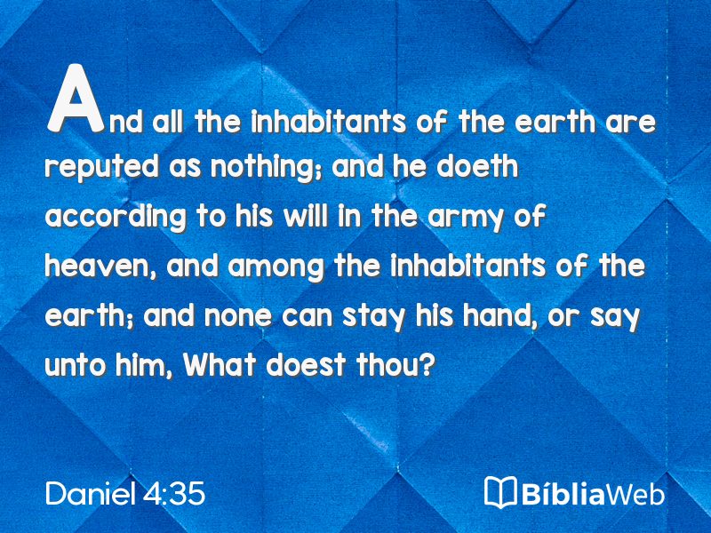Daniel 4:35 em imagem para compartilhar