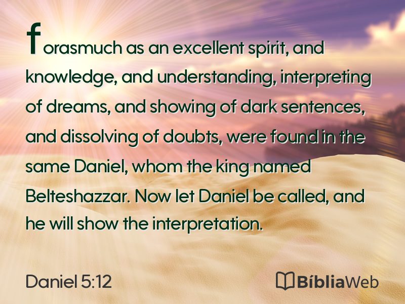 Daniel 5:12 em imagem para compartilhar