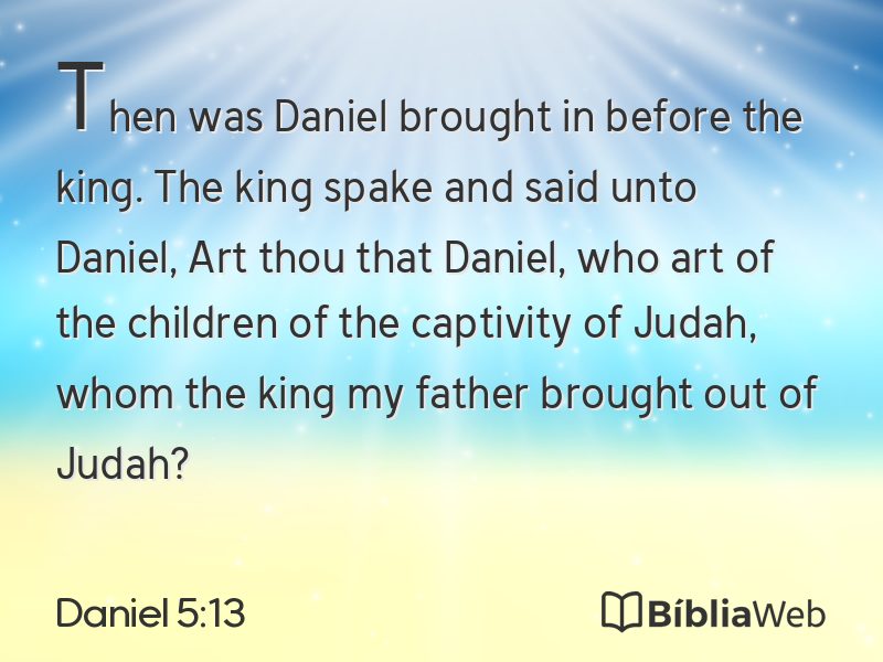 Daniel 5:13 em imagem para compartilhar