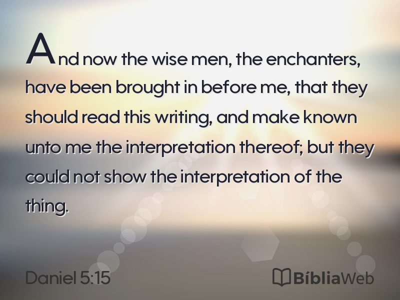 Daniel 5:15 em imagem para compartilhar