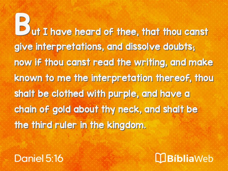 Daniel 5:16 em imagem para compartilhar