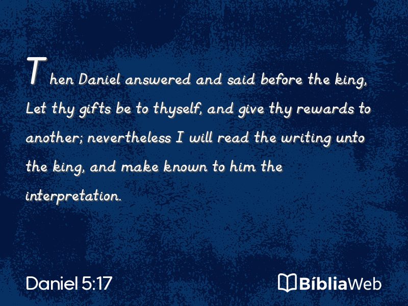 Daniel 5:17 em imagem para compartilhar