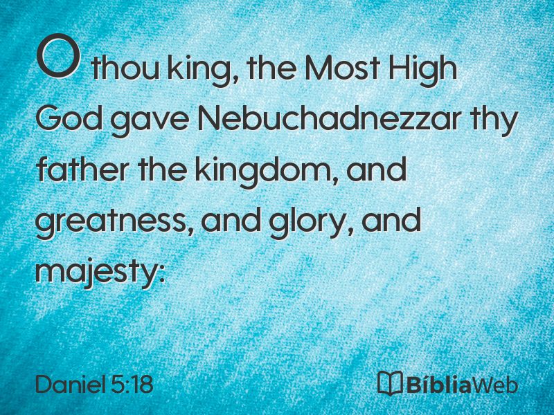 Daniel 5:18 em imagem para compartilhar