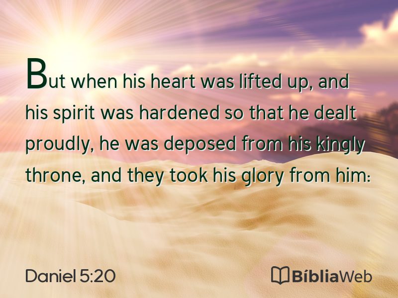 Daniel 5:20 em imagem para compartilhar