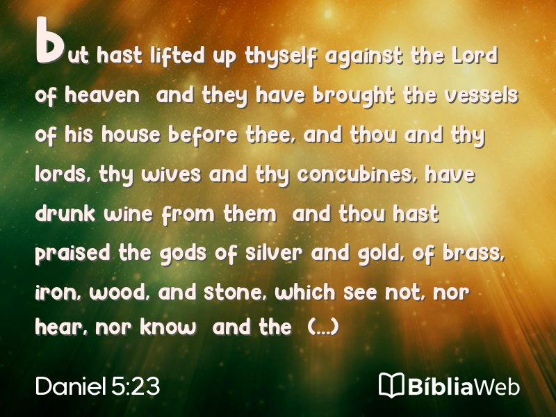 Daniel 5:23 em imagem para compartilhar