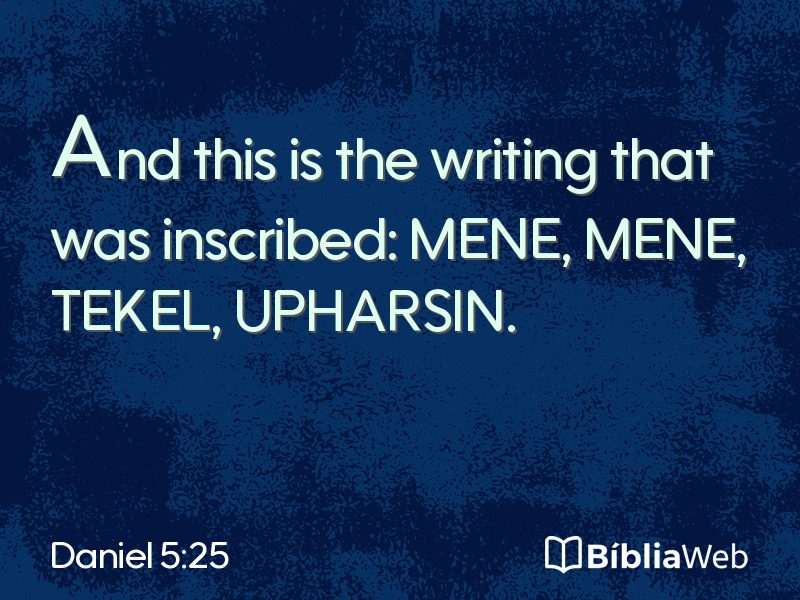 Daniel 5:25 em imagem para compartilhar