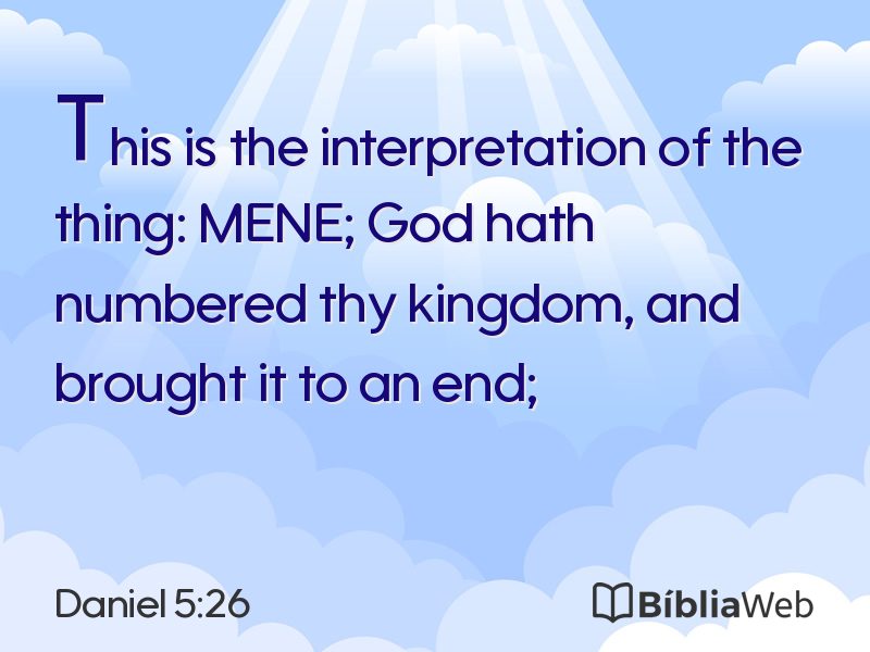 Daniel 5:26 em imagem para compartilhar