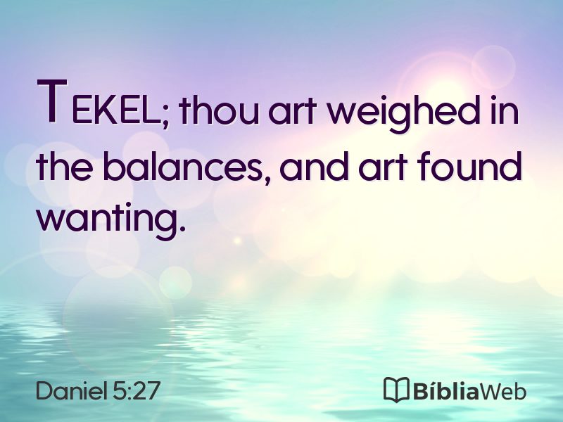 Daniel 5:27 em imagem para compartilhar