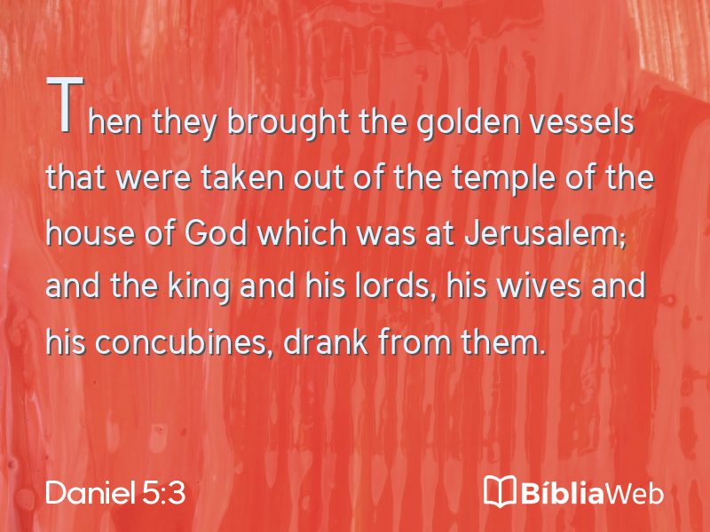 Daniel 5:3 em imagem para compartilhar