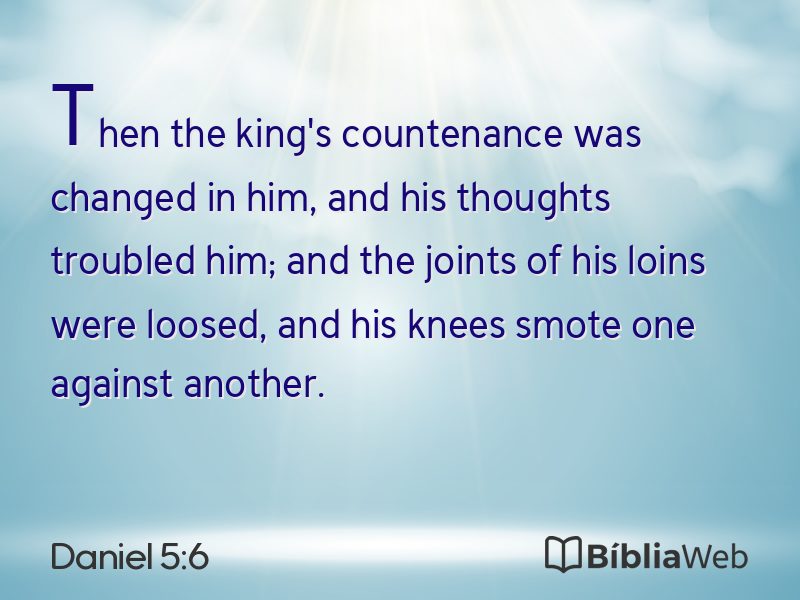 Daniel 5:6 em imagem para compartilhar