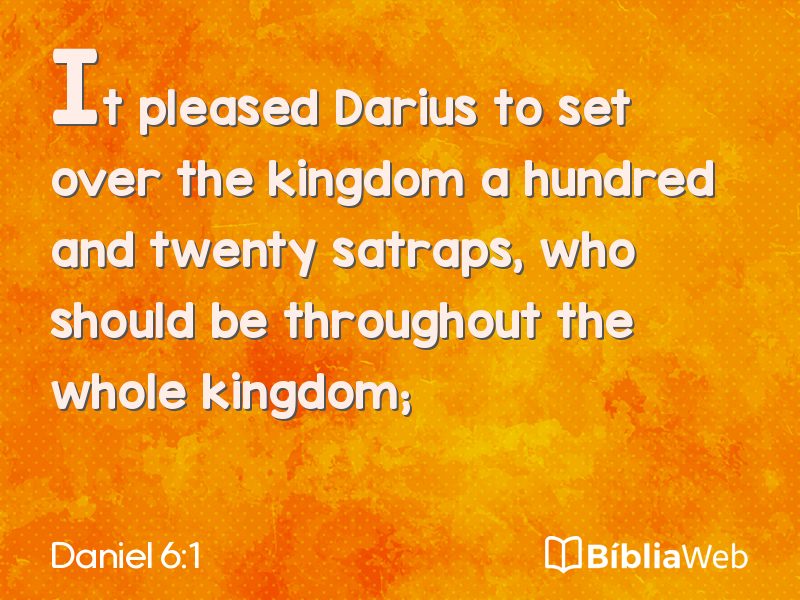Daniel 6:1 em imagem para compartilhar