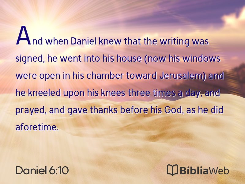 Daniel 6:10 em imagem para compartilhar