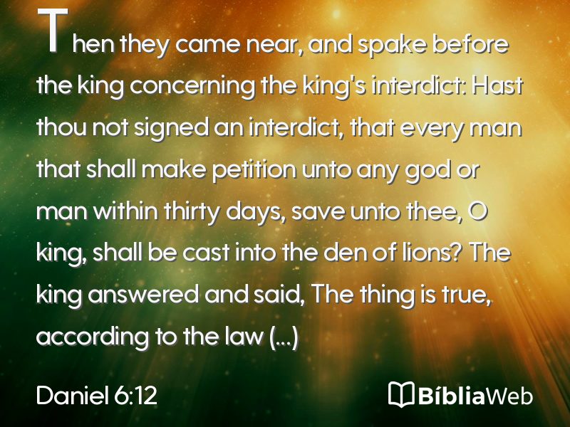 Daniel 6:12 em imagem para compartilhar