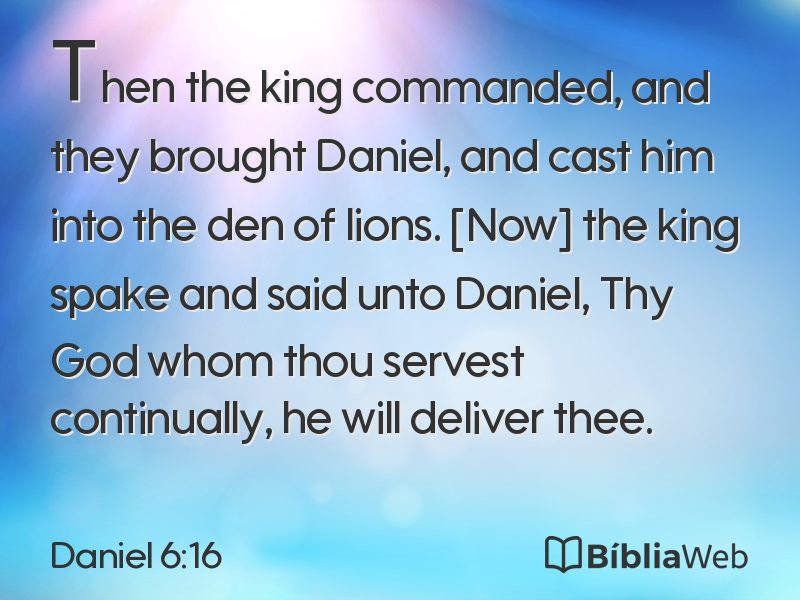 Daniel 6:16 em imagem para compartilhar
