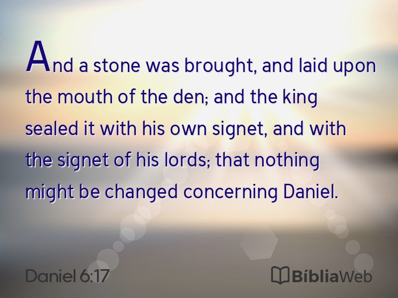 Daniel 6:17 em imagem para compartilhar