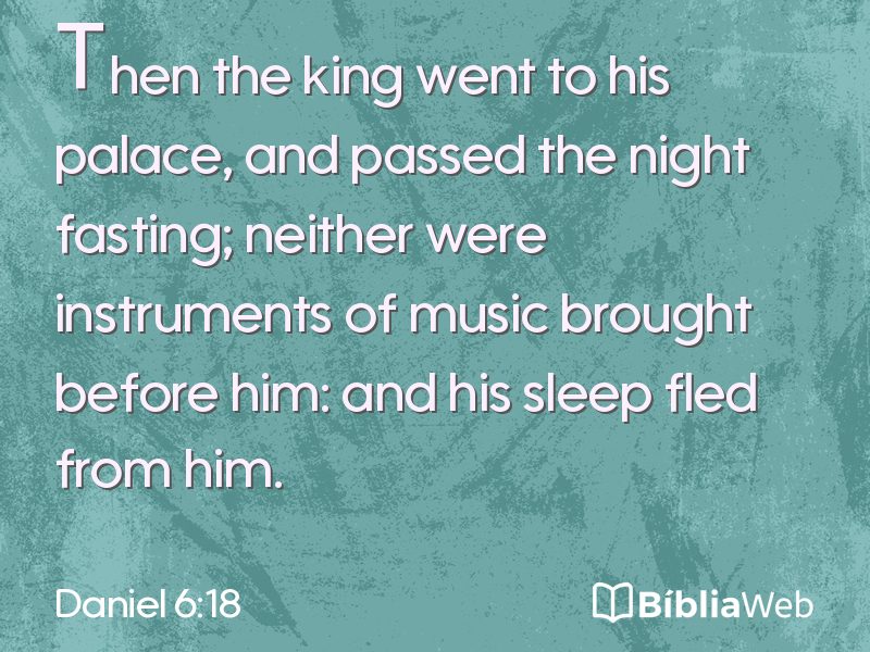 Daniel 6:18 em imagem para compartilhar